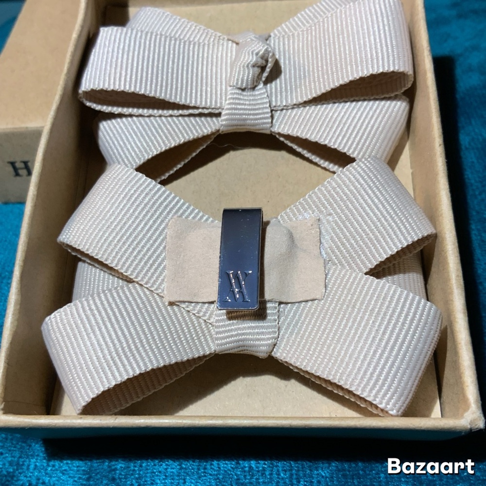 Detachable shoe bows Set of 2 bows you can use anywhere on anything. Bag-dress?
